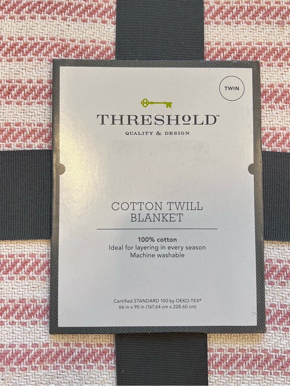 NWT Threshold Cotton Twill Throw- Twin - Picture 2 of 5